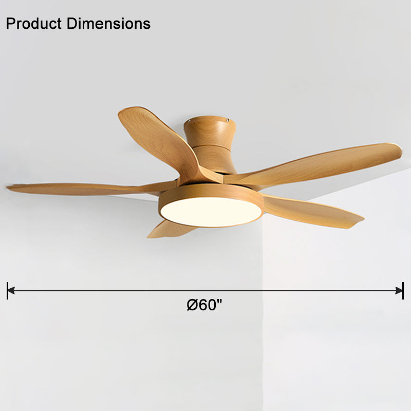 WOMO Scandi Large Flush Mount Ceiling Fan Lamp-WM5130