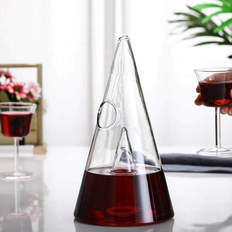 HomeQuill‚Ñ¢ Pyramid Waterfall Wine Decanter - Nordic Side - 