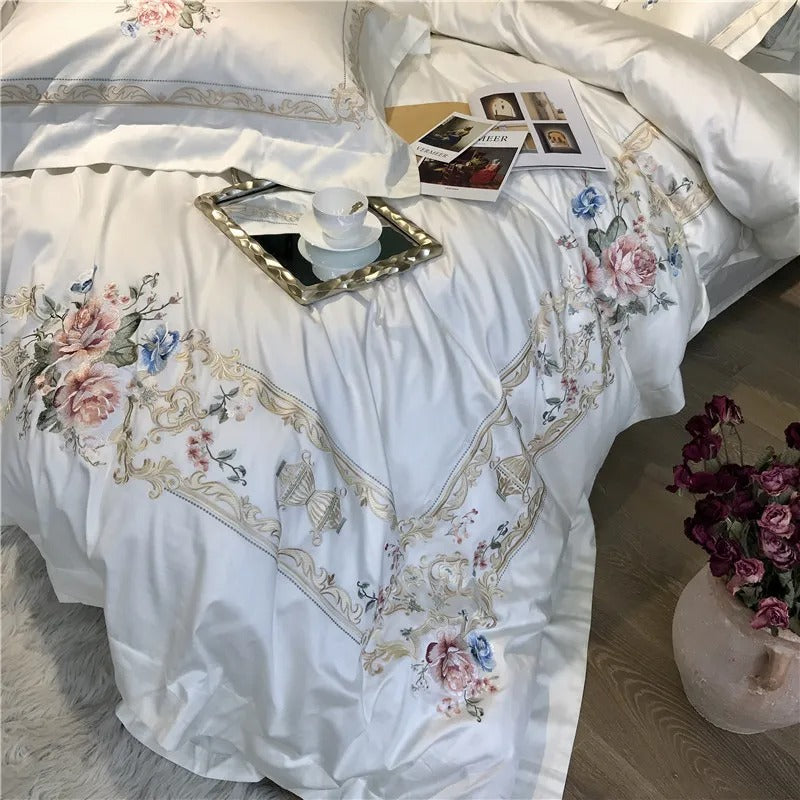 Destiny Blossom Embroidered Bedding Set