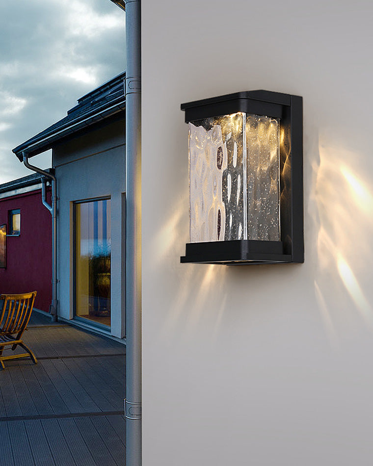 WOMO Seeded Glass Outdoor Wall Light-WM9160