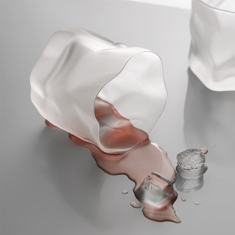 HomeQuill‚Ñ¢ Sculpted Cocktail Drinking Glass - Nordic Side - 