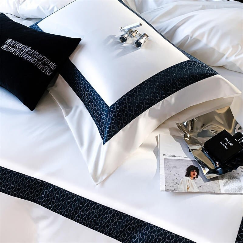 Sablier White Egyptian Cotton Bedding Set