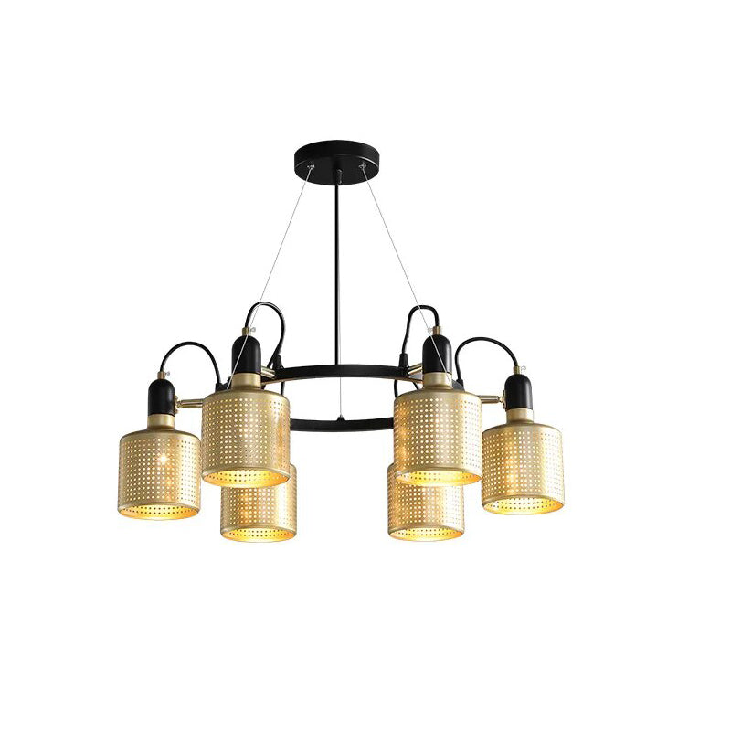 WOMO Industrial Adjustable Gold Chandelier-WM2262