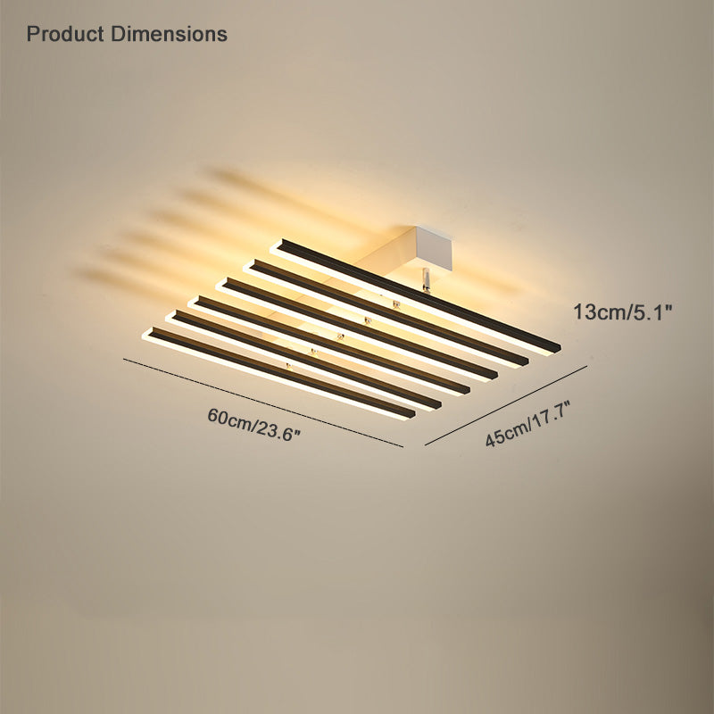 WOMO Dimmable Custom Square Bar Ceiling Light with Remote-WM1106