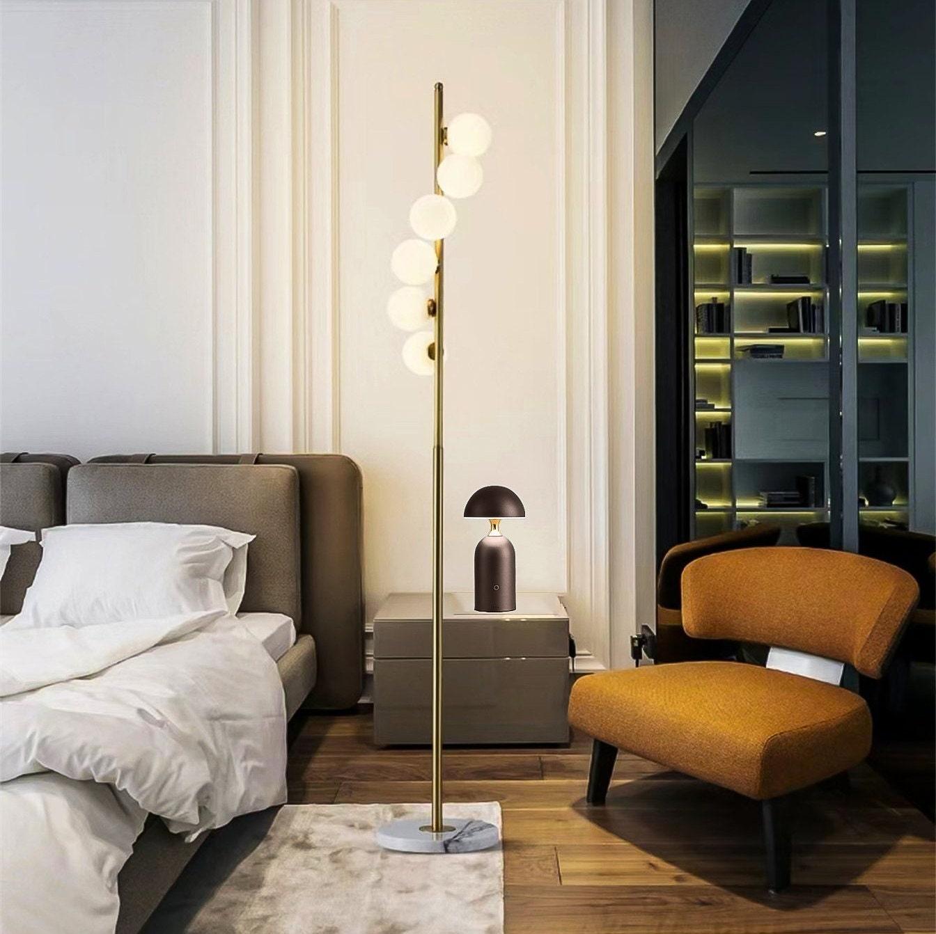 6-Bulb Golden Floor Lamp
