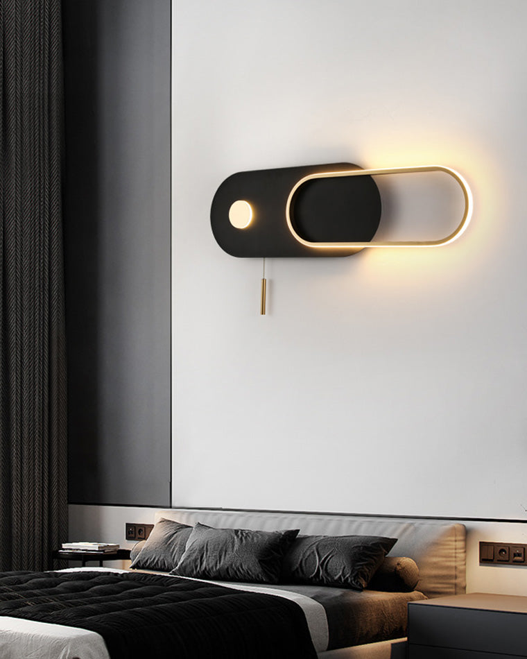 WOMO Pull Chain Oval Wall Sconce-WM6063