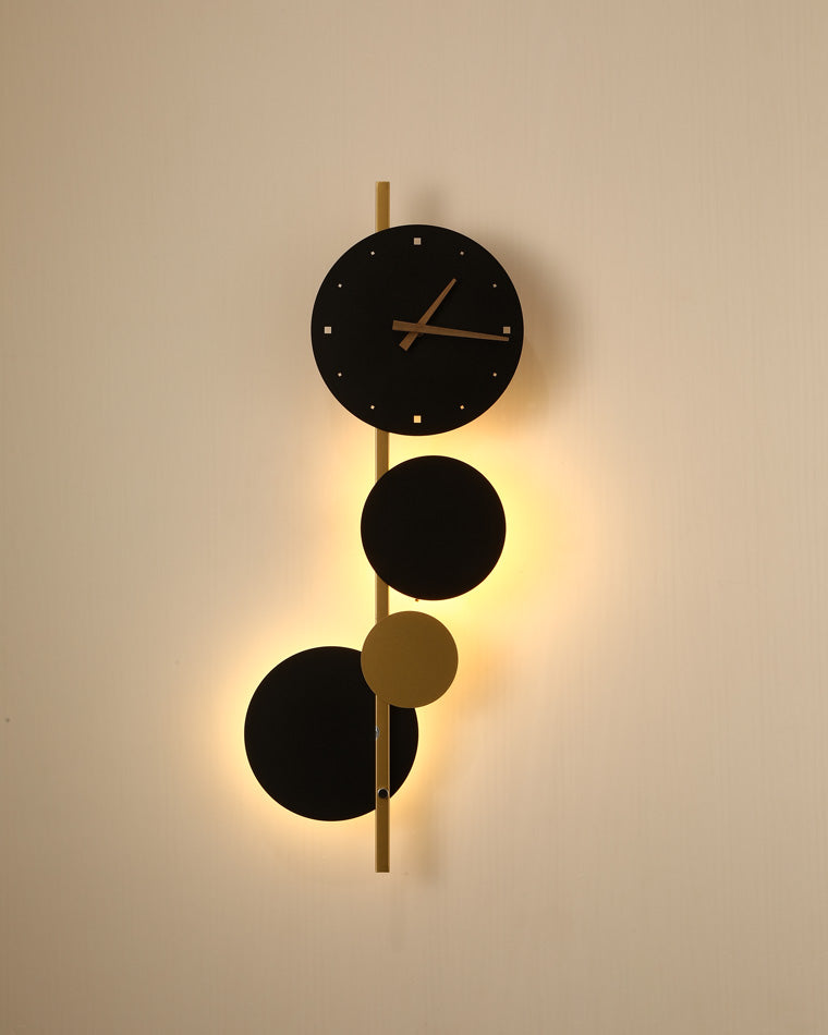 WOMO  Sculptural Wall Clock with Led Light-WM6087
