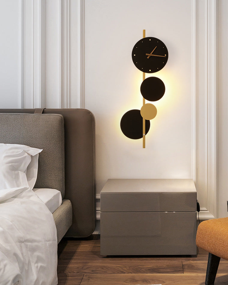 WOMO  Sculptural Wall Clock with Led Light-WM6087