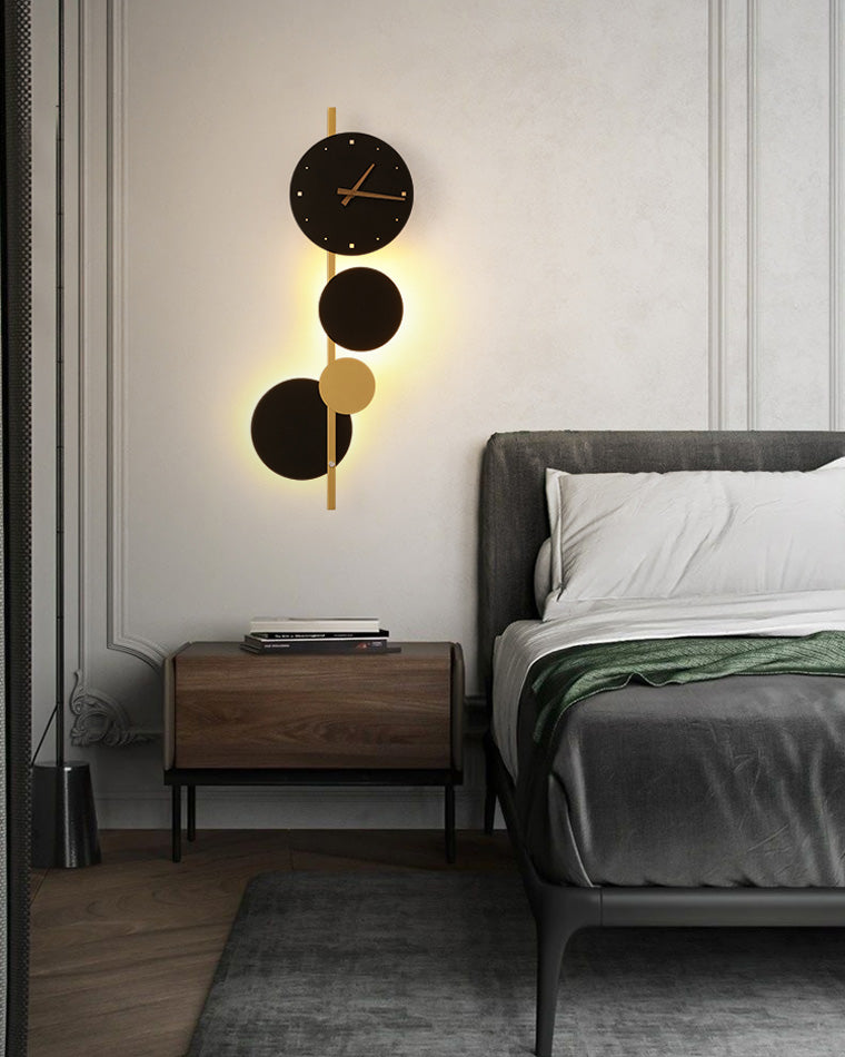 WOMO  Sculptural Wall Clock with Led Light-WM6087