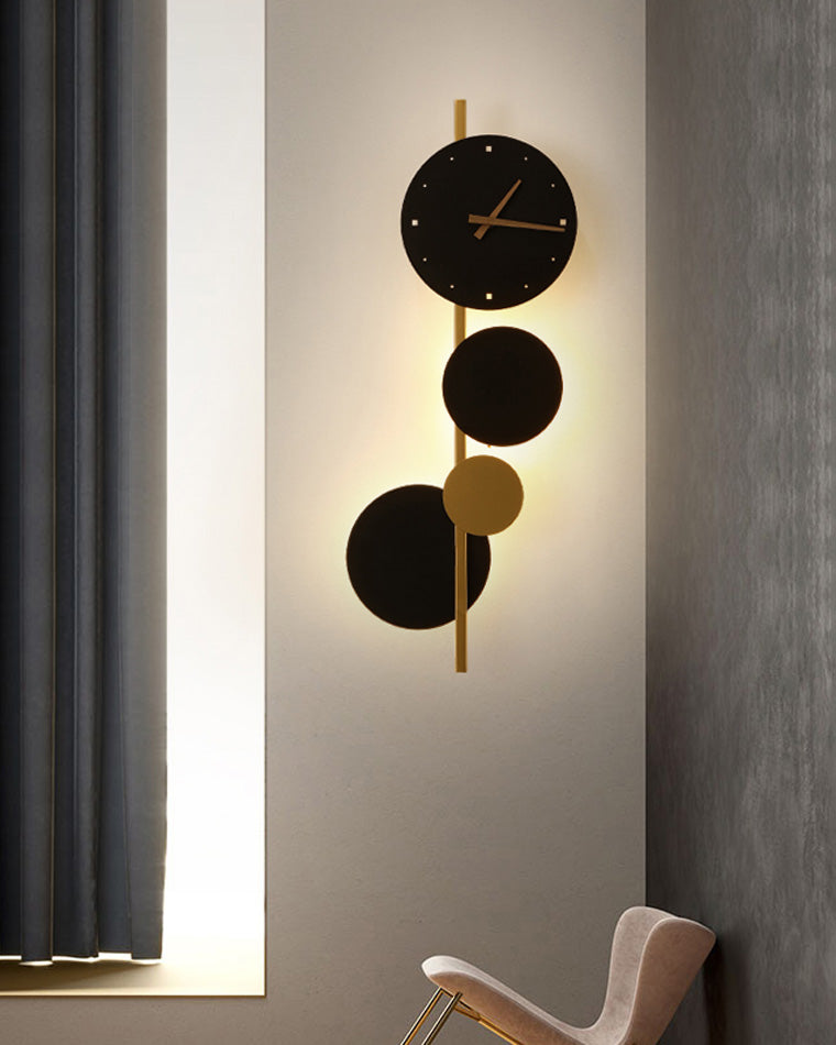 WOMO  Sculptural Wall Clock with Led Light-WM6087