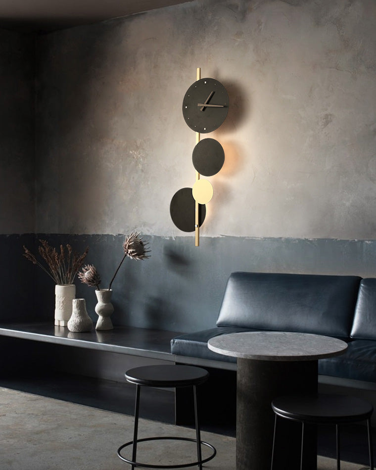 WOMO  Sculptural Wall Clock with Led Light-WM6087