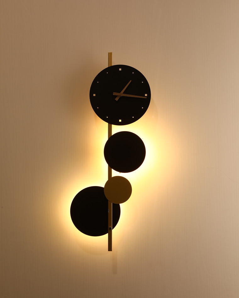 WOMO  Sculptural Wall Clock with Led Light-WM6087