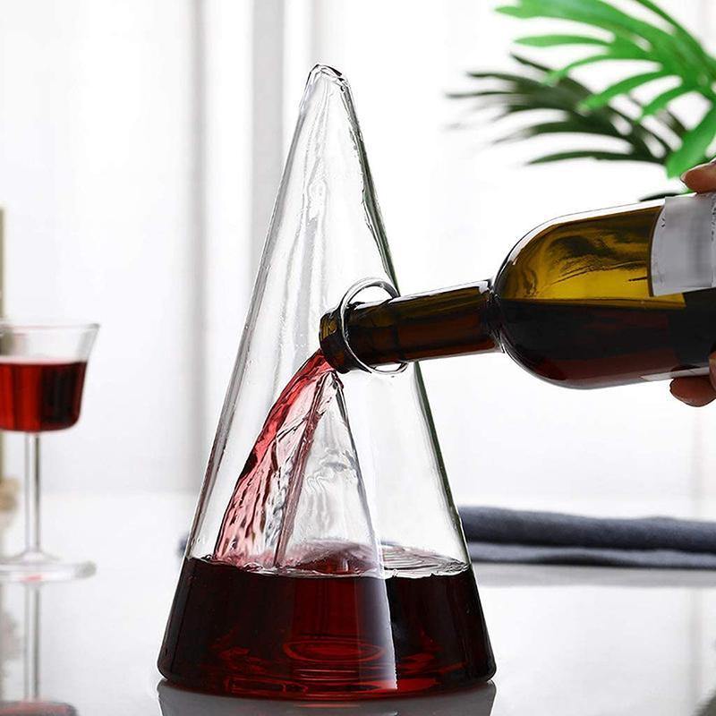 HomeQuill‚Ñ¢ Pyramid Waterfall Wine Decanter - Nordic Side - 