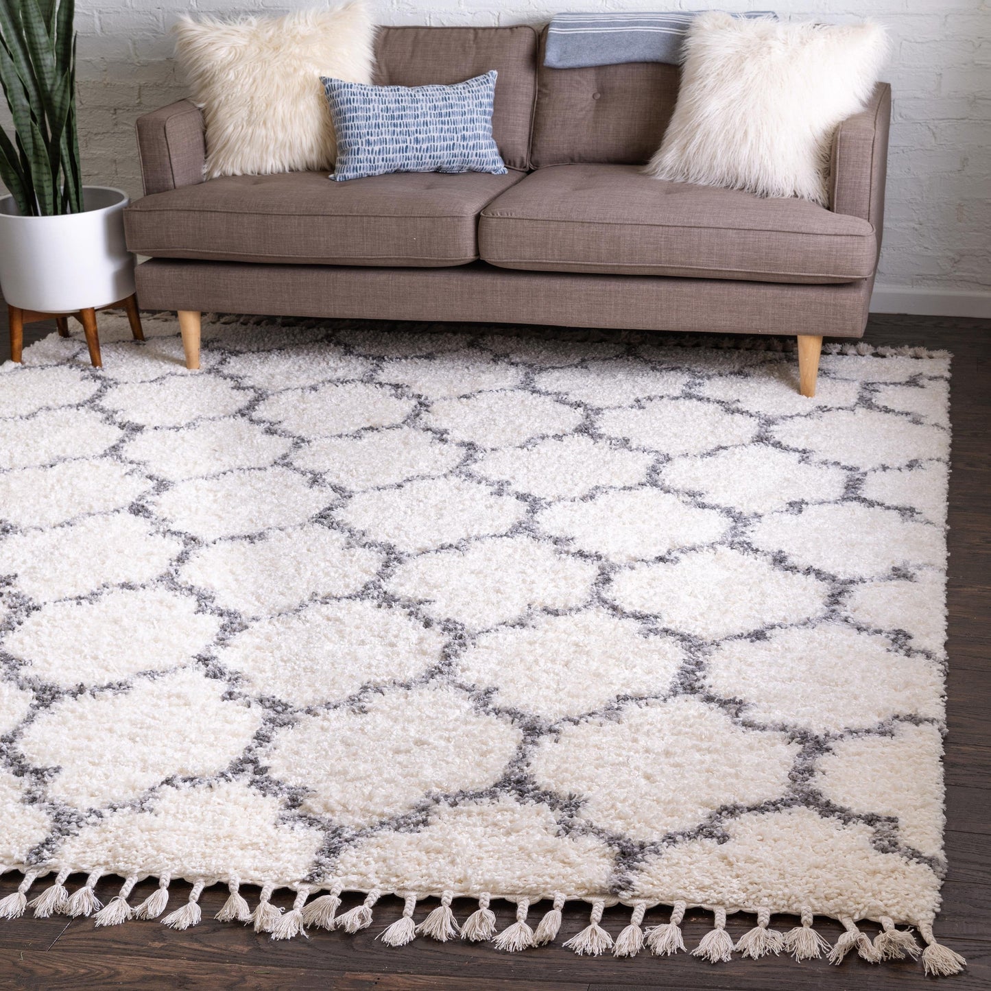 Broderick - Modern Pattern Shaggy Area Rug - Nordic Side - abstract-rug, area-rug, feed-cl0-over-80-dollars, geometric-rug, hallway-runner, large-rug, modern, modern-rug, round-rug, shaggy-ru