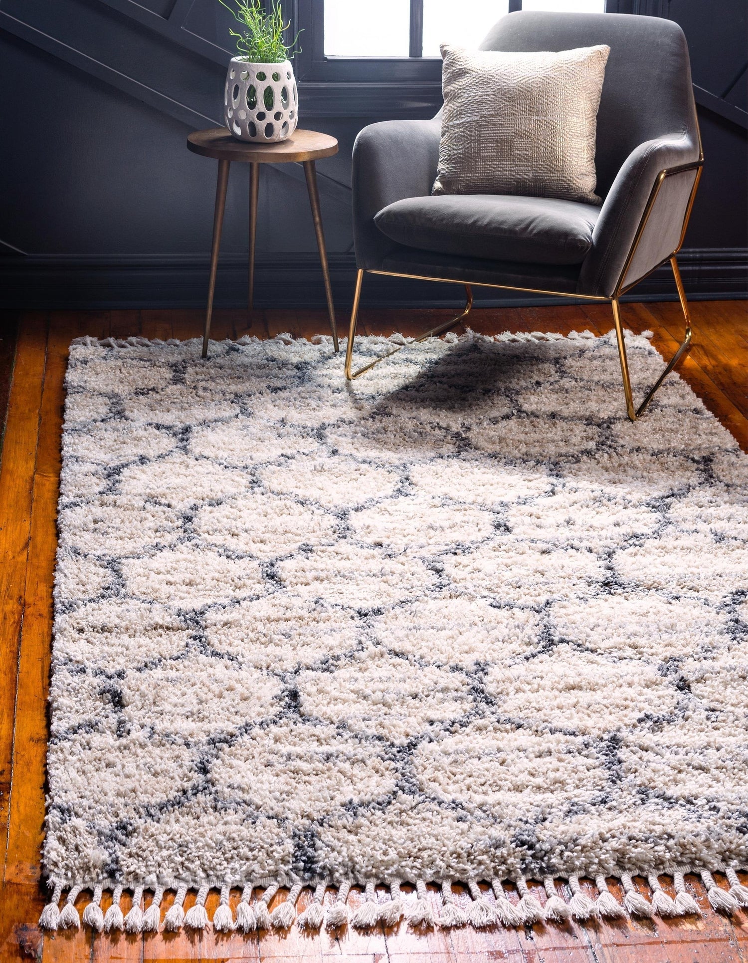 Broderick - Modern Pattern Shaggy Area Rug - Nordic Side - abstract-rug, area-rug, feed-cl0-over-80-dollars, geometric-rug, hallway-runner, large-rug, modern, modern-rug, round-rug, shaggy-ru