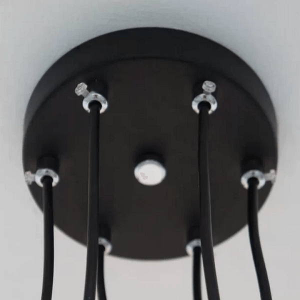 6 Head Industrial Wire Cage Chandelier