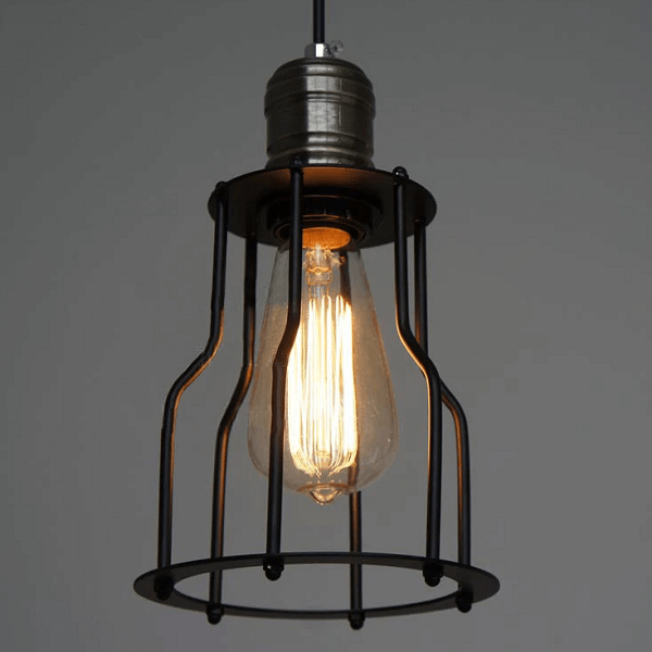 Single Head Industrial Wire Cage Pendant Light