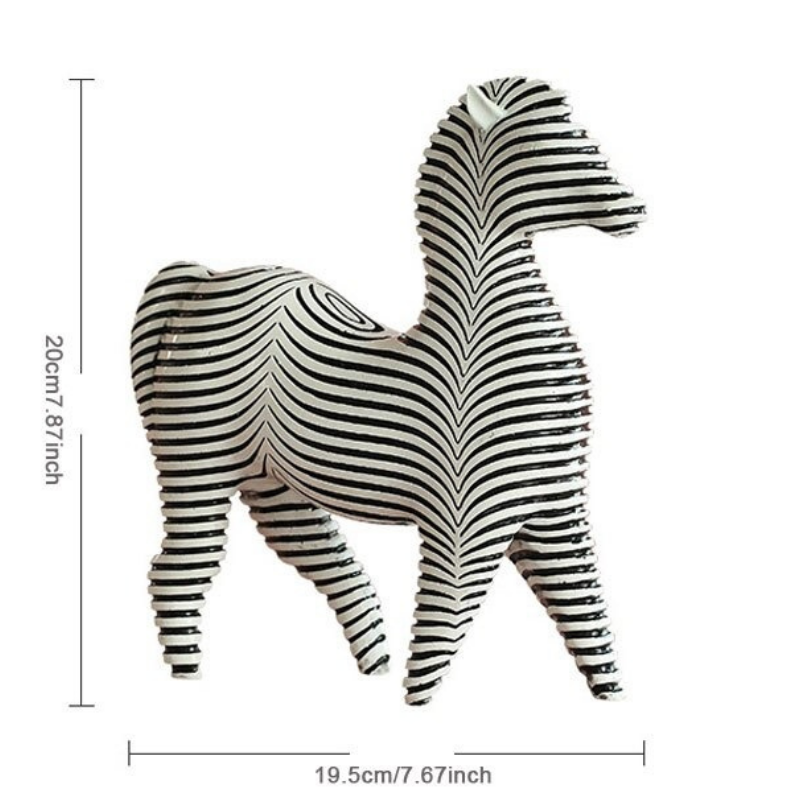 HomeQuill‚Ñ¢ Modern B&W Animal Figurines - Nordic Side - 