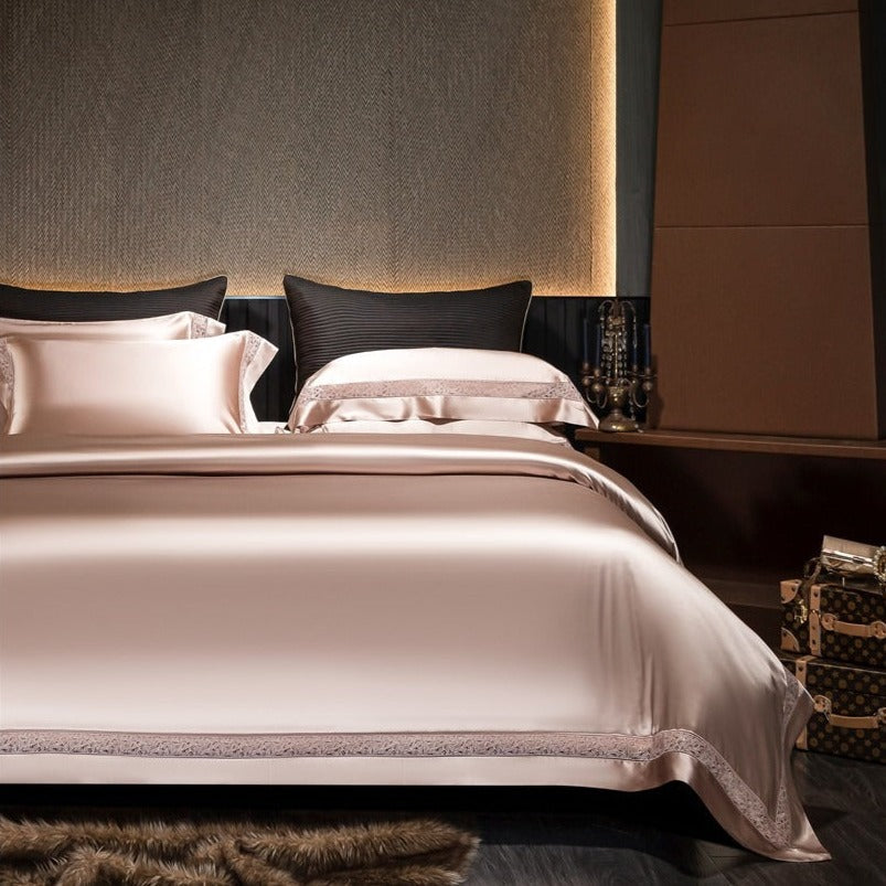 Willa Rose Gold Satin Bedding Set