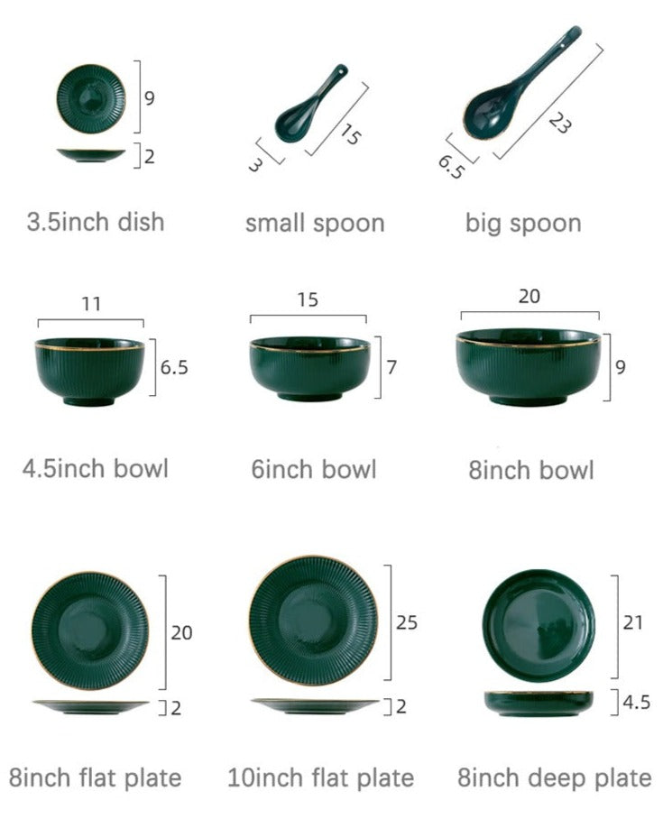 Ocula Green Luxury Dinnerware Set