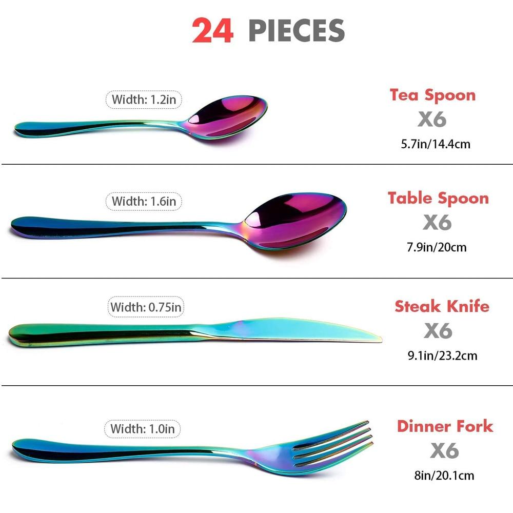 Rainbow Stainless Flatware Set