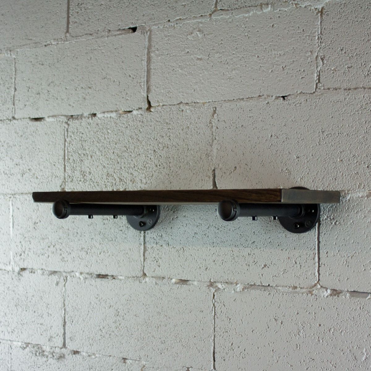 Industrial Vintage Wood Finish Wall Mounted Shelf - Nordic Side - 10-07, feed-cl0-over-80-dollars, furniture-pipeline, furniture-tag, US