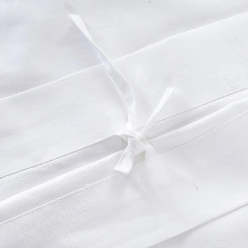 Pero White Cotton Jacquard Bedding