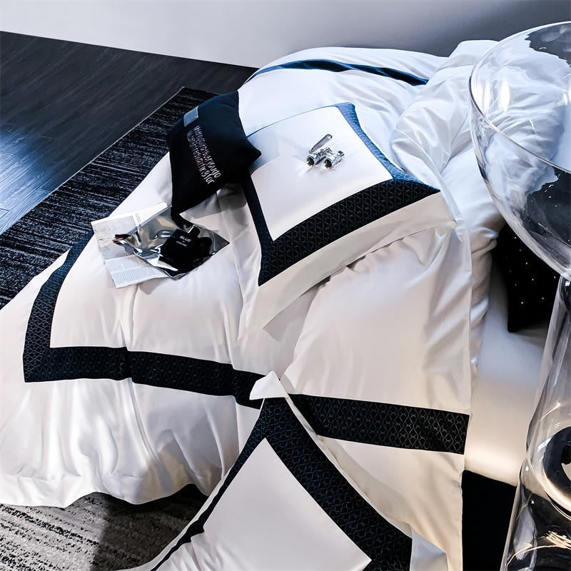 Sablier White Egyptian Cotton Bedding Set