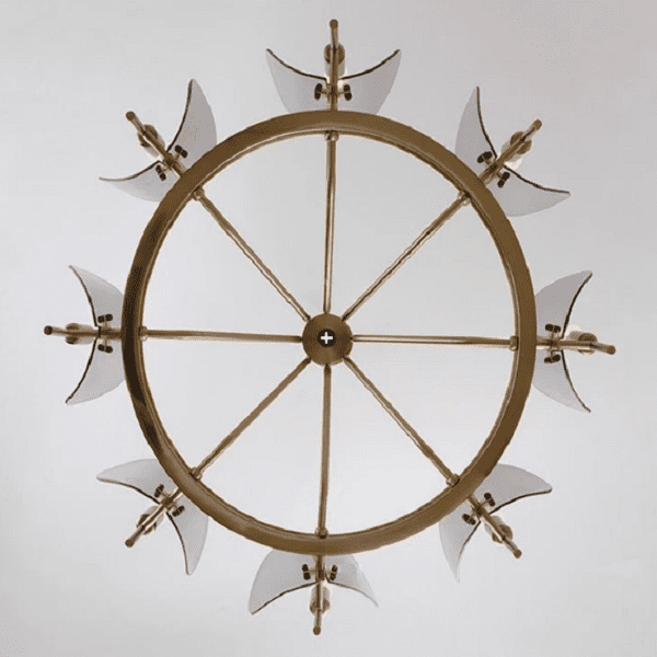 8 - Light Modern Wagon Wheel Chandelier