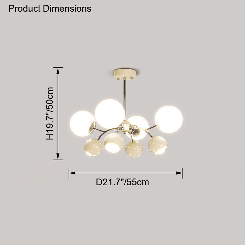 WOMO Space Age Glass Globe Chandelier-WM2290