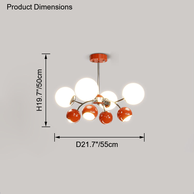 WOMO Space Age Glass Globe Chandelier-WM2290