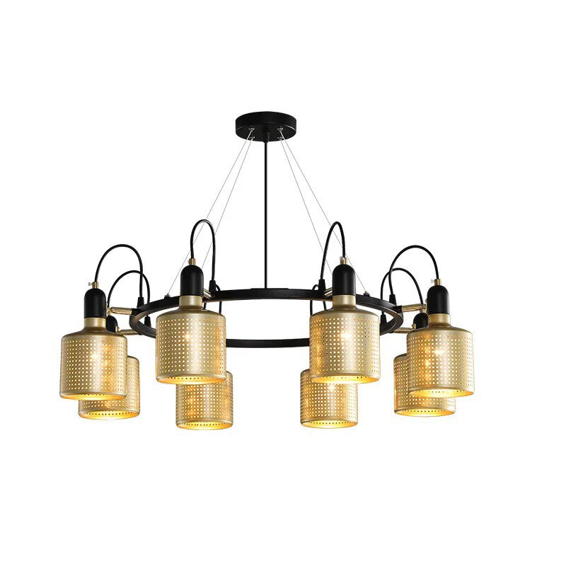 WOMO Industrial Adjustable Gold Chandelier-WM2262