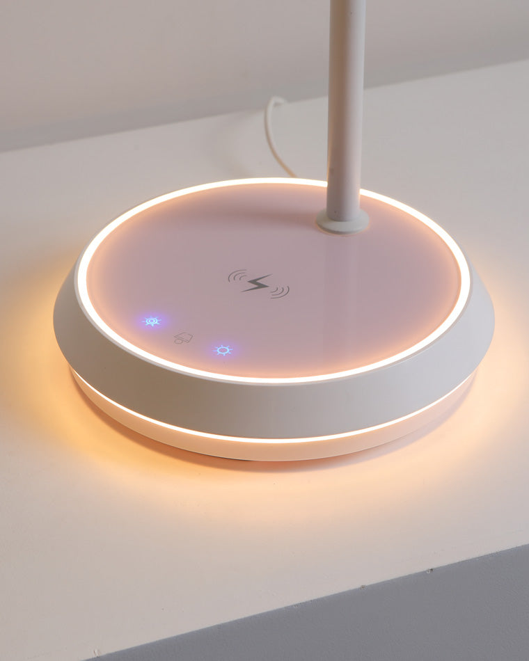 WOMO Dimmable Flexible Feather Night Lamp with Wireless Charger-WM8045
