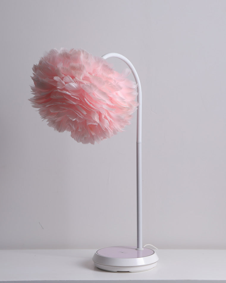 WOMO Dimmable Flexible Feather Night Lamp with Wireless Charger-WM8045