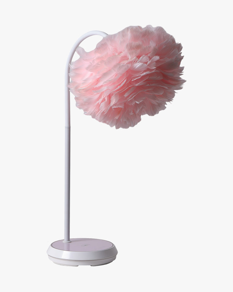 WOMO Dimmable Flexible Feather Night Lamp with Wireless Charger-WM8045