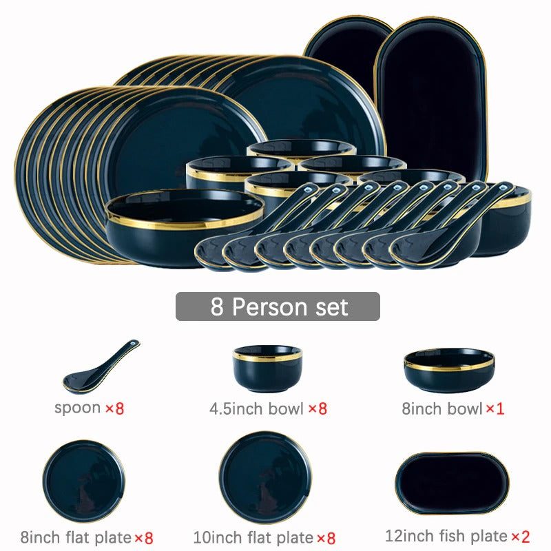 Oxford Blue Luxury Dinnerware Collection