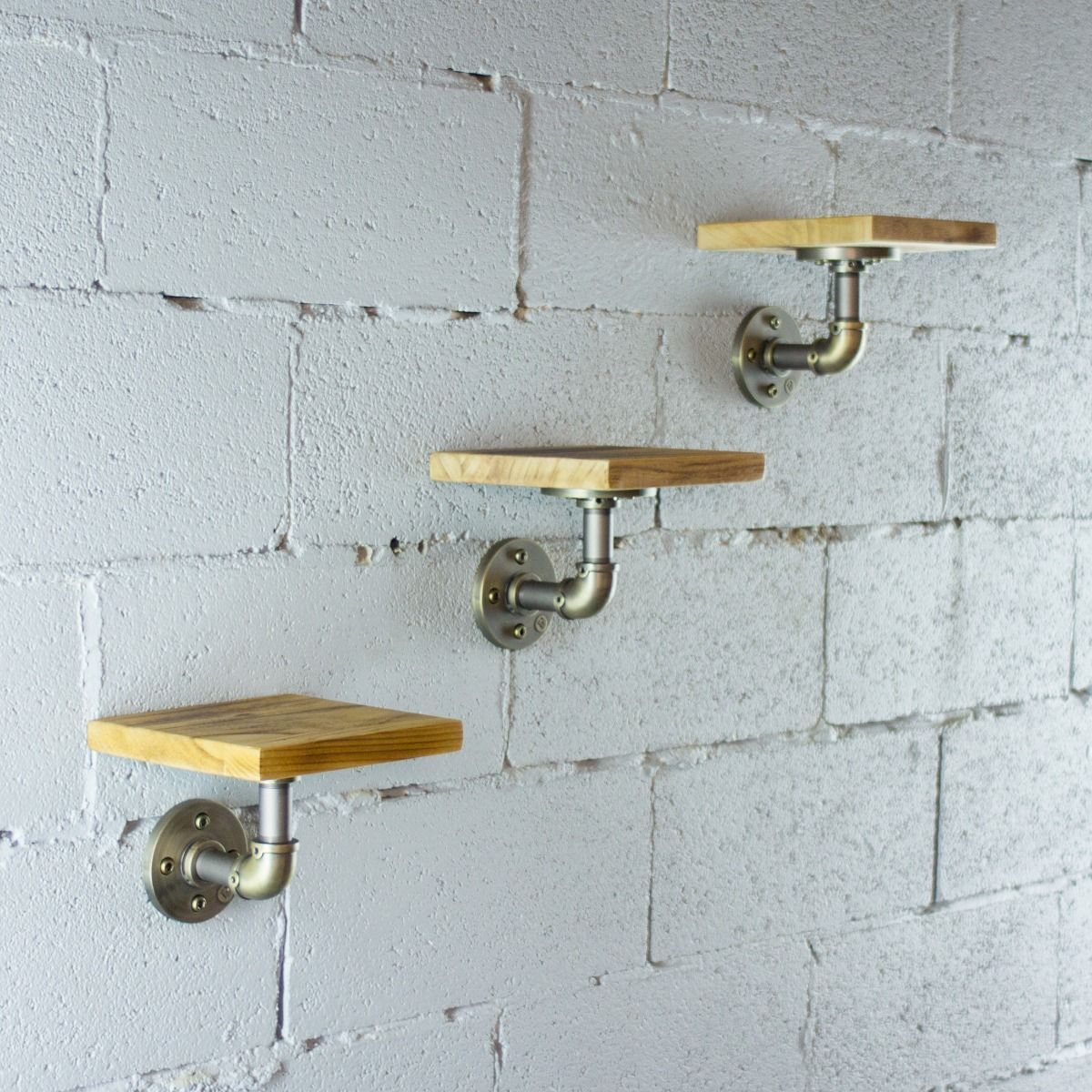 Three Piece Decorative Aged Wood Shelves - Nordic Side - 10-09, feed-cl0-over-80-dollars, furniture-pipeline, furniture-tag, US