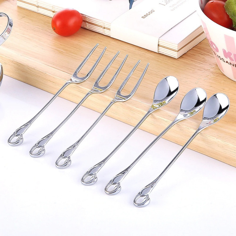 Klastiva‚Ñ¢ Classic Swan Dessert Tableware Set - Nordic Side - 