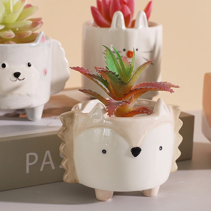 HomeQuill‚Ñ¢ Miniature Animal Succulent Pots - Nordic Side - 