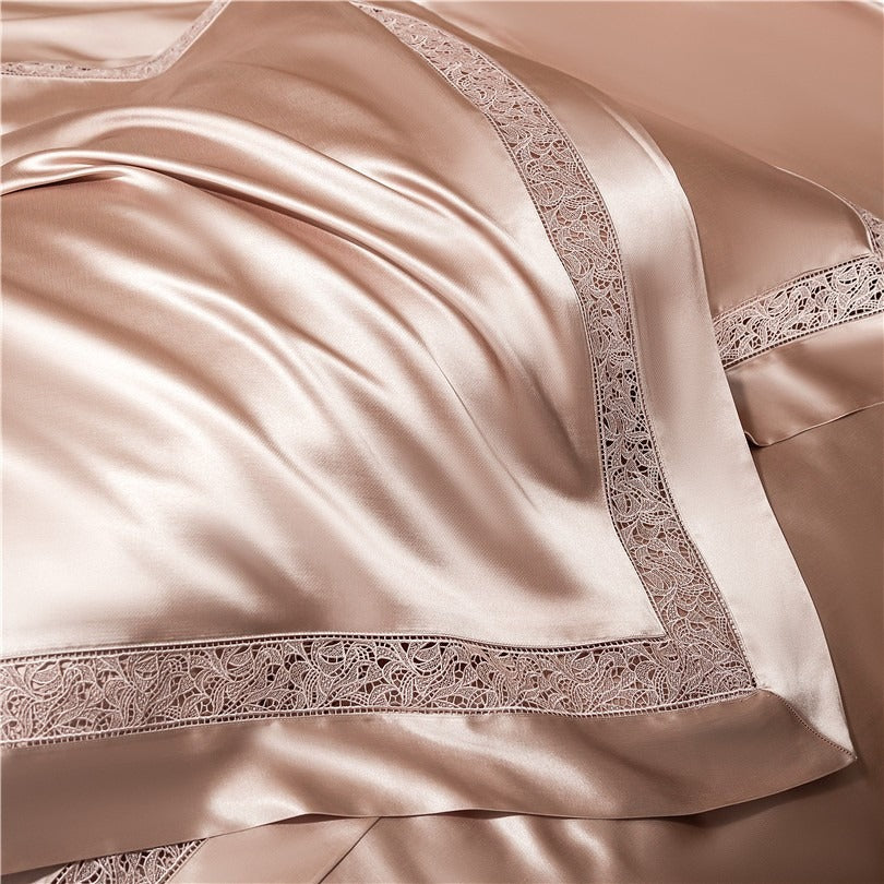 Willa Rose Gold Satin Bedding Set