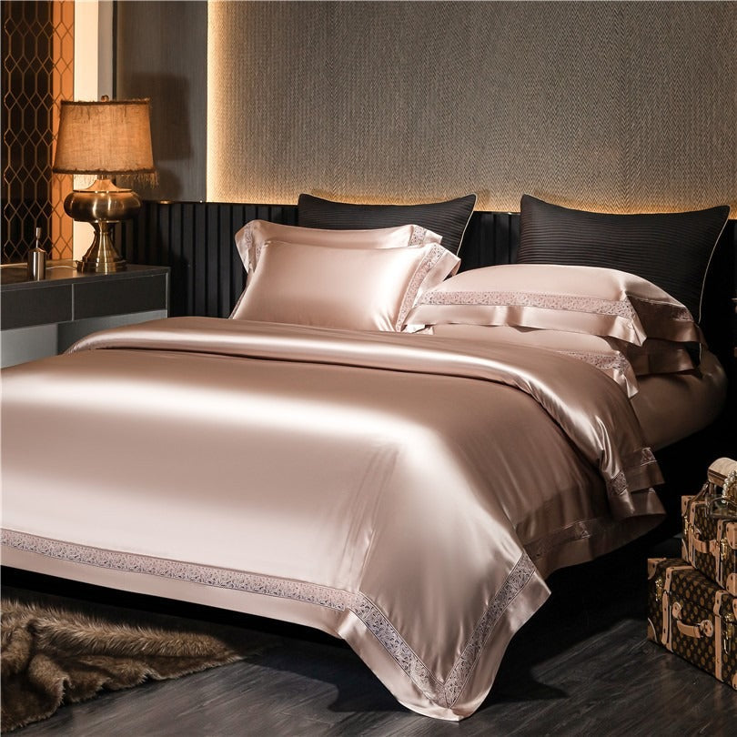 Willa Rose Gold Satin Bedding Set