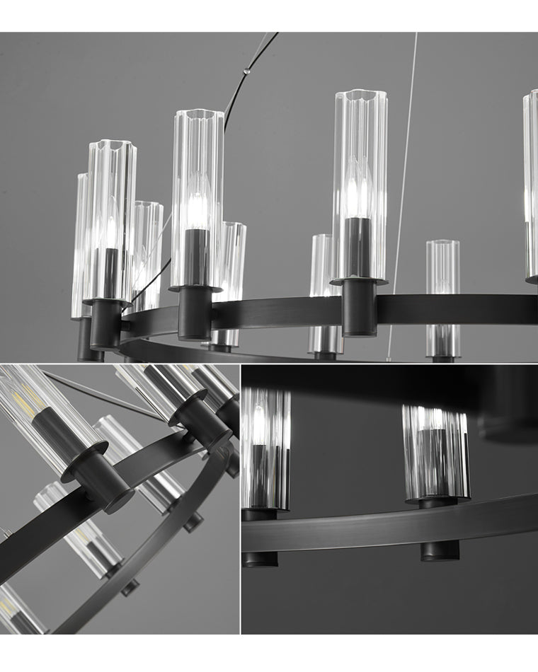 WOMO Pillar Candle Crystal Chandelier-WM2334