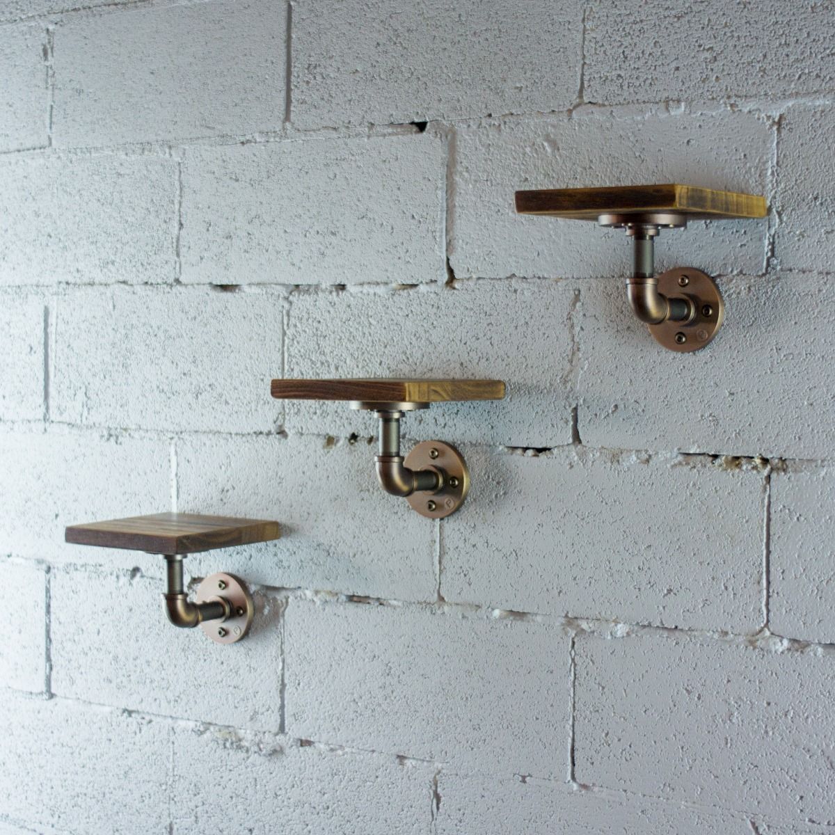 Three Piece Decorative Aged Wood Shelves - Nordic Side - 10-09, feed-cl0-over-80-dollars, furniture-pipeline, furniture-tag, US