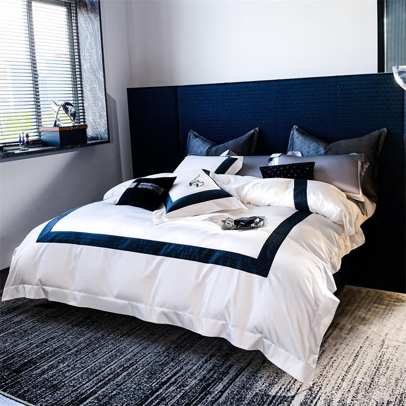 Sablier White Egyptian Cotton Bedding Set