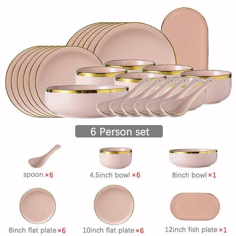 Felicity Pink Luxury Dinnerware Set