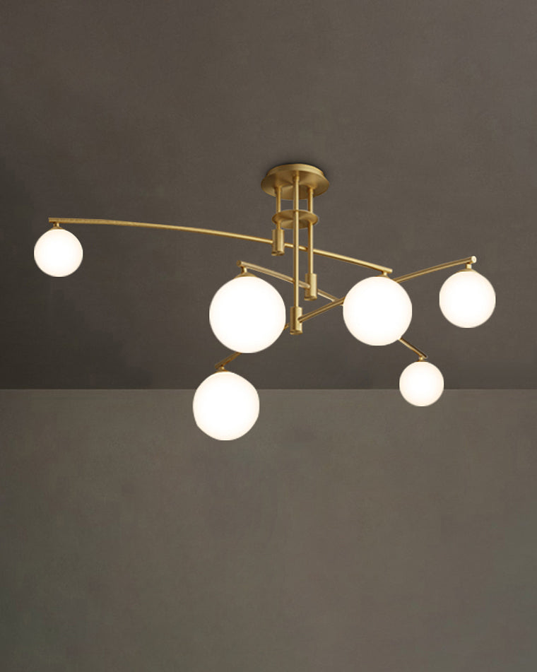 WOMO Branching Frosted Glass Bubble Chandelier-WM2295a