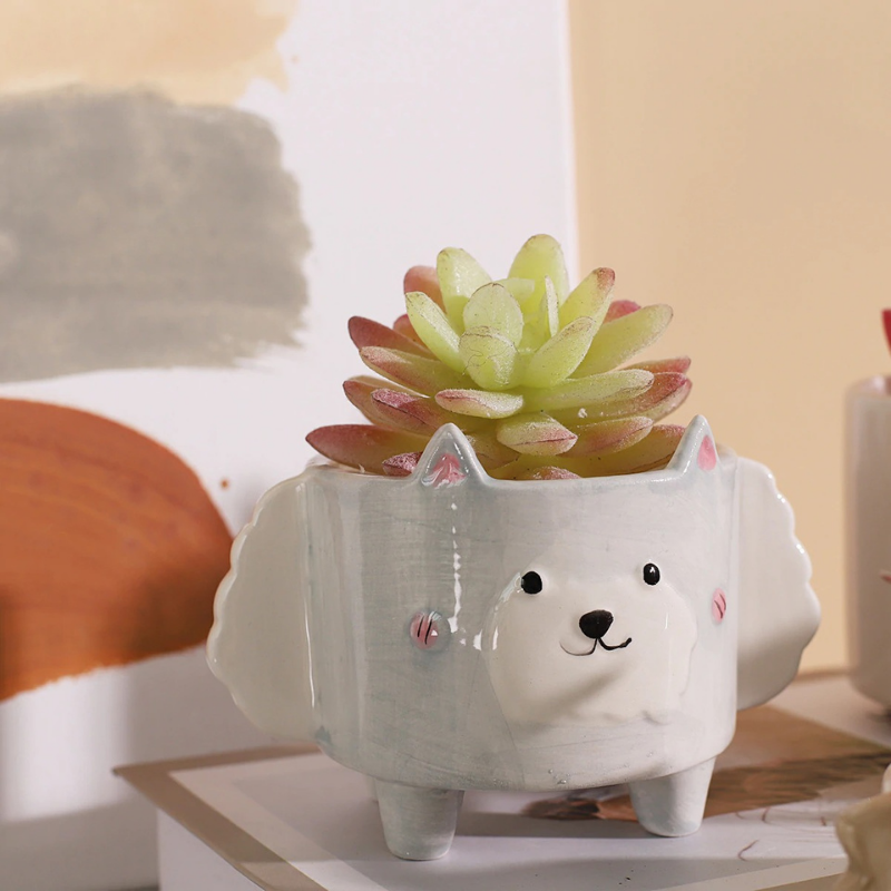 HomeQuill‚Ñ¢ Miniature Animal Succulent Pots - Nordic Side - 