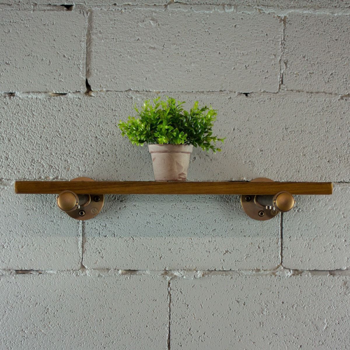 Industrial Vintage Wood Finish Wall Mounted Shelf - Nordic Side - 10-07, feed-cl0-over-80-dollars, furniture-pipeline, furniture-tag, US