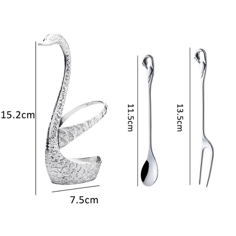 Klastiva‚Ñ¢ Classic Swan Dessert Tableware Set - Nordic Side - 