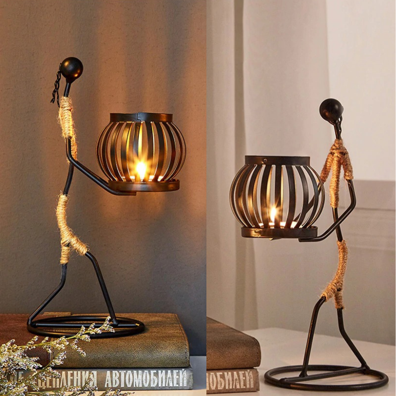 HomeQuill‚Ñ¢ Tribal Candle-Holding Figurine - Nordic Side - 